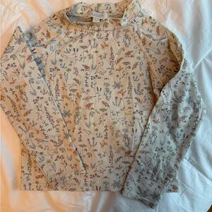 Kids Long Sleeve Swim Tee - Colorful Nature Print